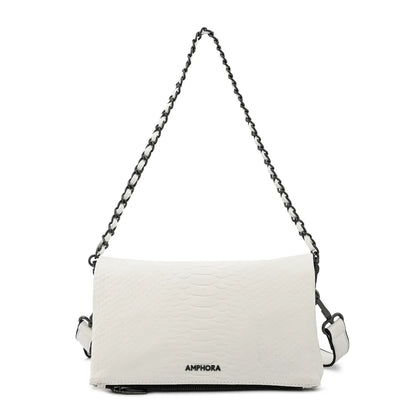 Cartera Mujer Bandolera Con Tapa Mediana Alvar Blanco