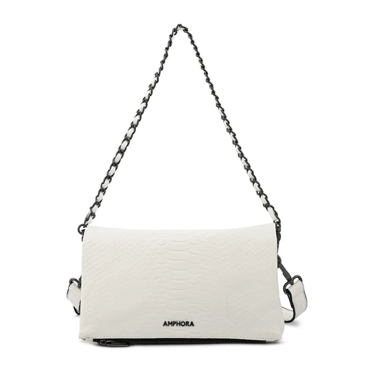 Cartera Mujer Bandolera Con Tapa Mediana Alvar Blanco