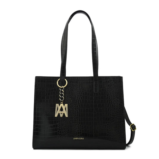 Cartera Mujer Dos Asas Grande Miller Negro Especial