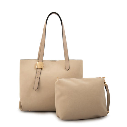 Cartera Mujer Dos Asas Brisy Grande Beige