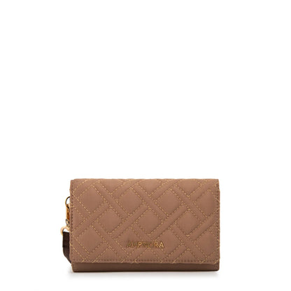 Billetera Mujer Mediana Gambia Beige Oscuro