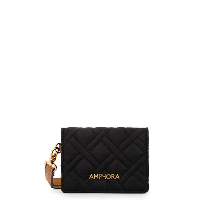 Tarjetero Mujer Con Bolsillo Interior Pequeña Gambia Negro