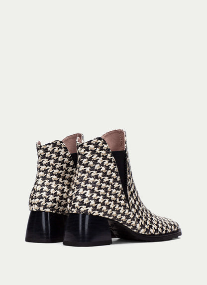 Botín Mujer marsella blanco negro