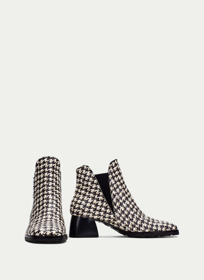 Botín Mujer marsella blanco negro