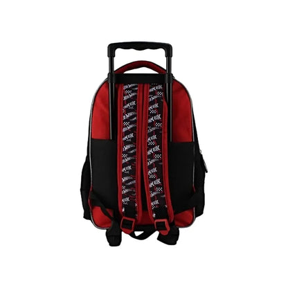 Mochila Hot Wheels Set Lonchera Y Estuche Niño Negro-Rojo