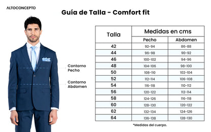 Traje de Hombre Ambo Cezzari Cobalto