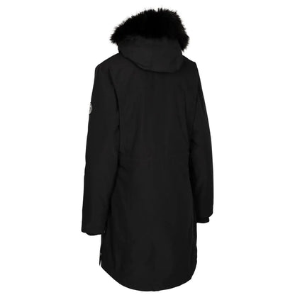 Parka Mujer Con Cierre y Gorro Zambel Negro
