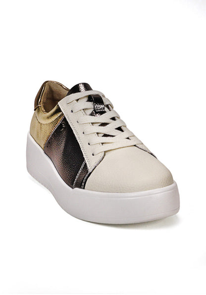 Zapatilla Mujer Cuero Bora Bronce