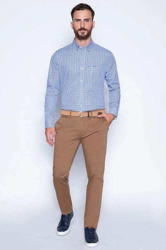 Camisa Hombre Cuadro Dublin Sm Sand