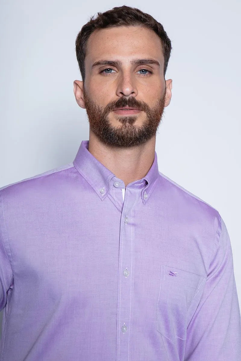 Camisa Hombre smart oxford violeta