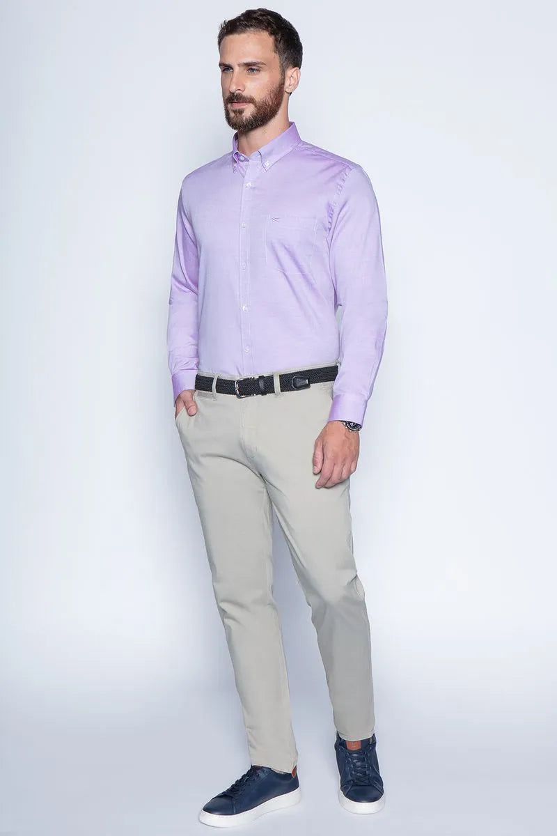 Camisa Hombre smart oxford violeta