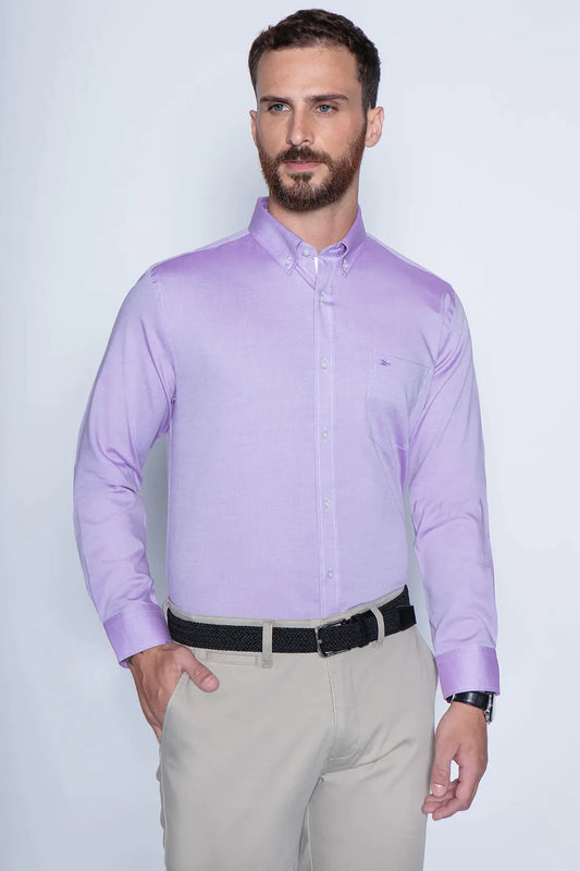 Camisa Hombre smart oxford violeta