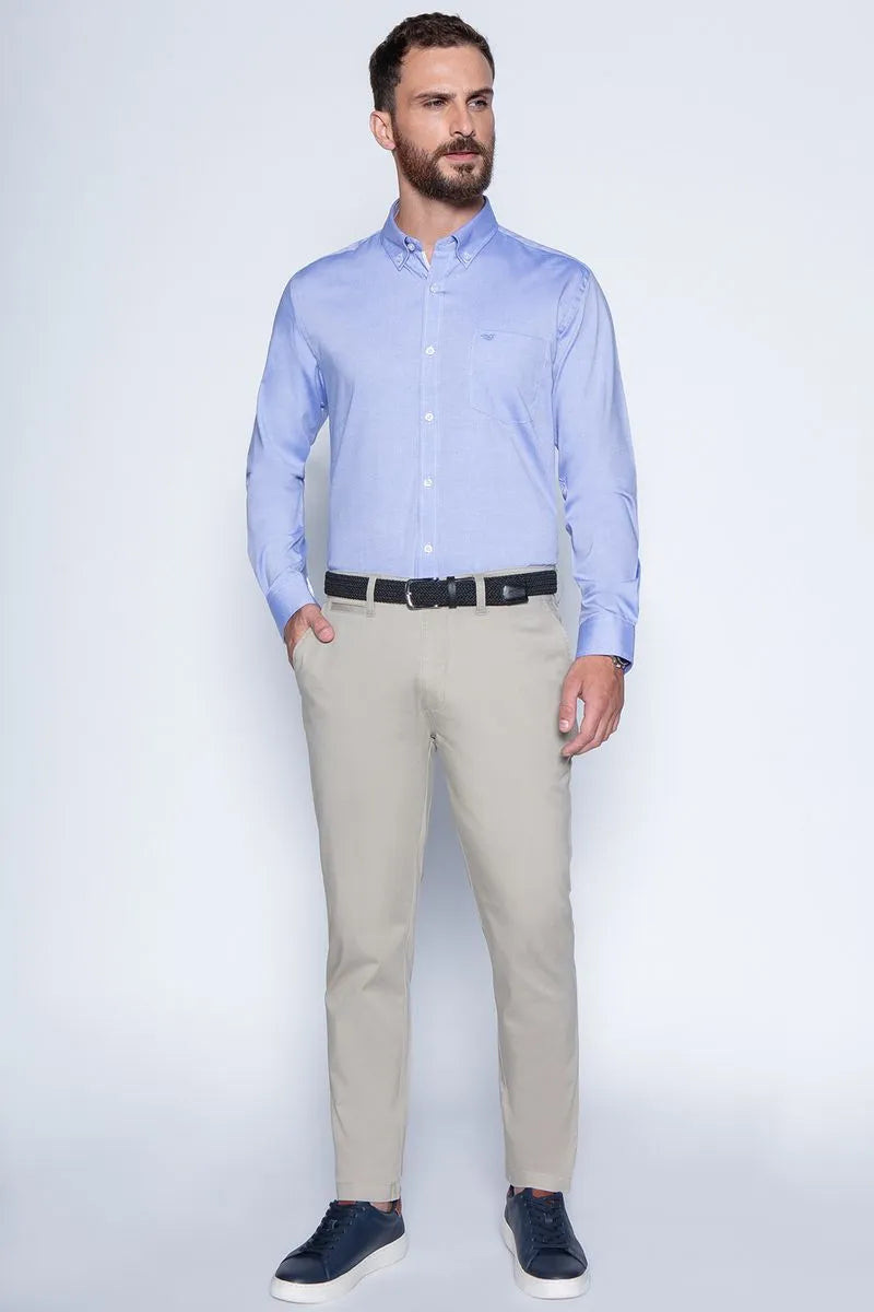 Camisa Hombre Formal Smart Oxfort Azul