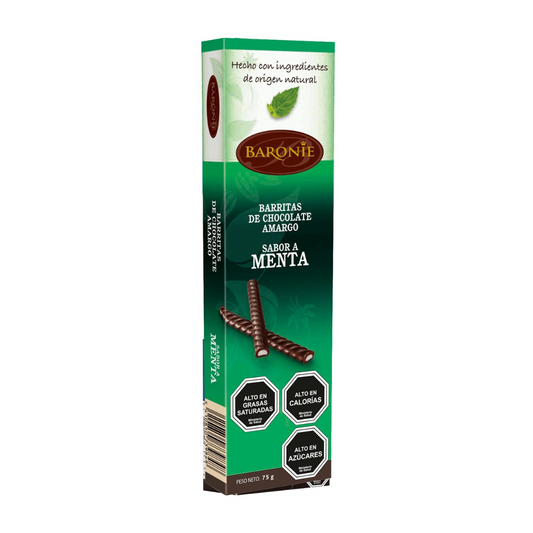 Chocolate sticks menta 75 gr