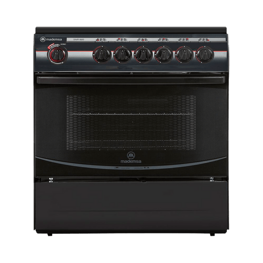 Cocina a gas 6 platos DIVA-820 Negro