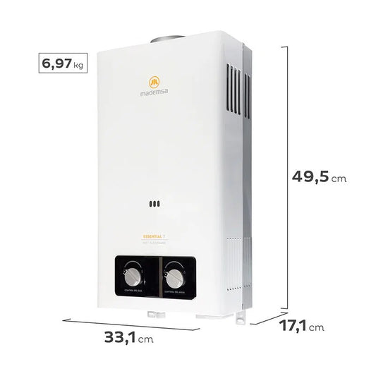 Calefont Eléctrico Ionizado Essential Eco 7 ltr.