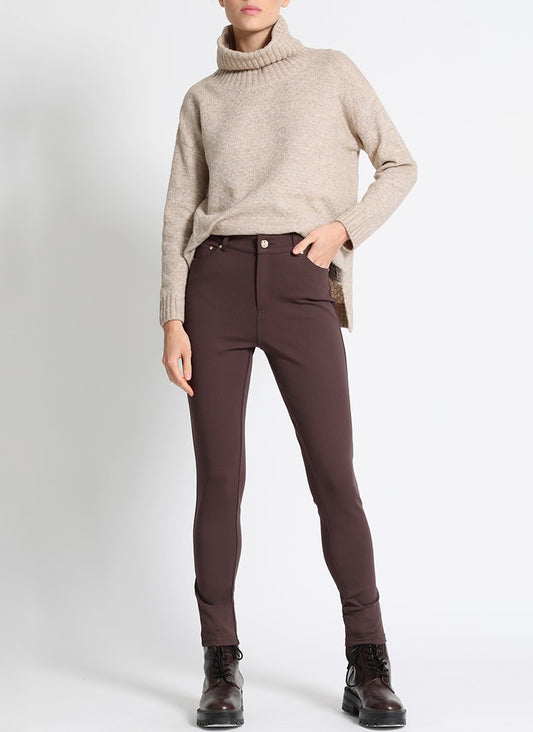 Pantalón Mujer Pitillo 4097 Chocolate