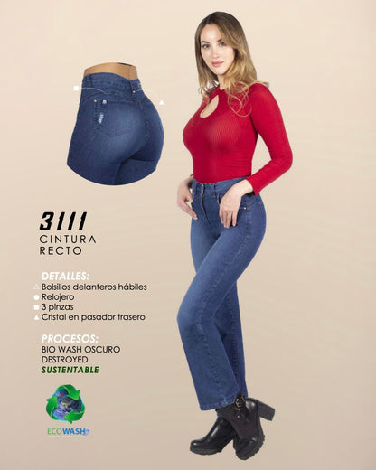 Jeans Mujer Tiro alto Skinny 3111 Azul