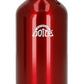 Botella de aluminio con mosquetón + estuche 600 ml Roja