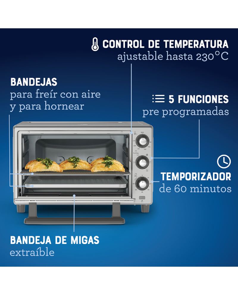Horno Air Fryer 4 en 1 / 25 litros Horno, Freidora de aire y Tostador /  Todo en uno - Electrón - BA8220 – Electron Chile
