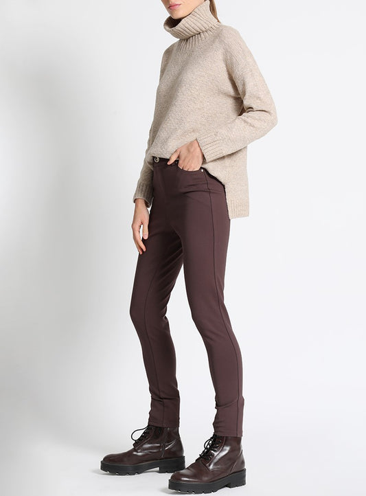 Pantalón Mujer Pitillo 4097 Chocolate