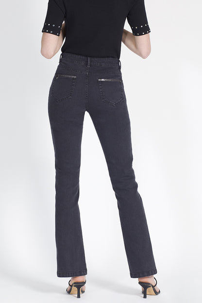 Jeans Mujer Slim con aberturas frontales 2742 Negro