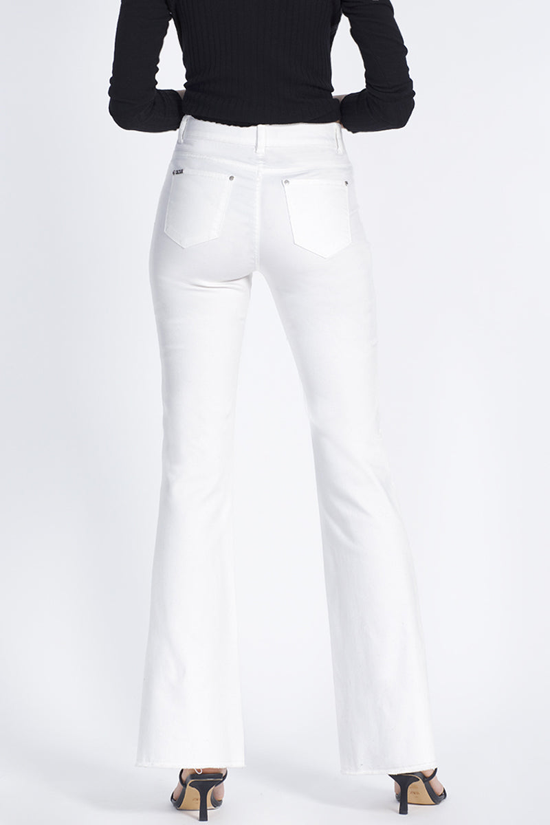Jeans Mujer Flare con aberturas laterales 2745 Crudo