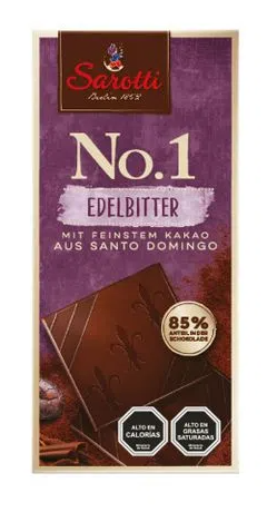 Chocolate N°1 Edelbitter 85% cacao 100 gr